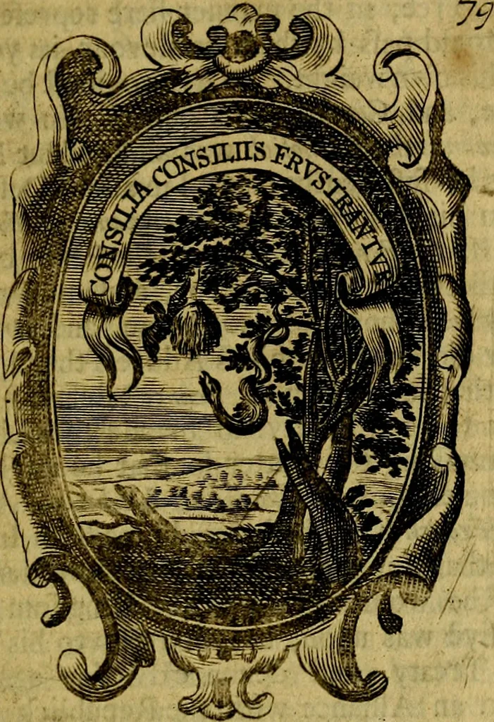 An illustration from The royal politician represented in one hundred emblems, 1700, leaf 222