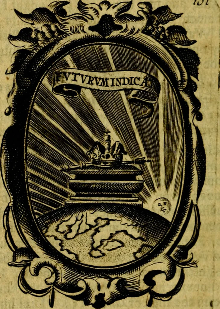 An illustration from The royal politician represented in one hundred emblems, 1700, leaf 377