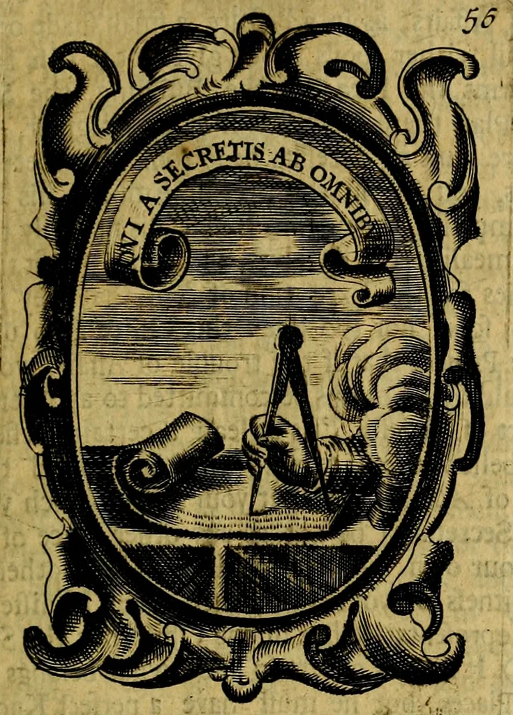 An illustration from The royal politician represented in one hundred emblems, 1700, leaf 48
