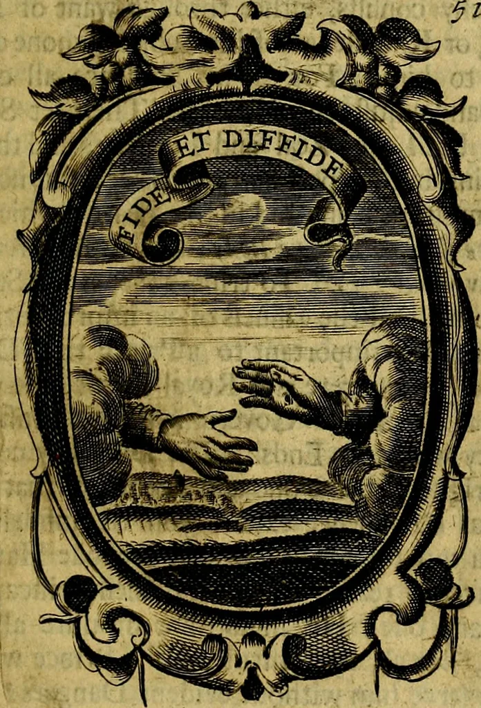 An illustration from The royal politician represented in one hundred emblems, 1700, leaf 8