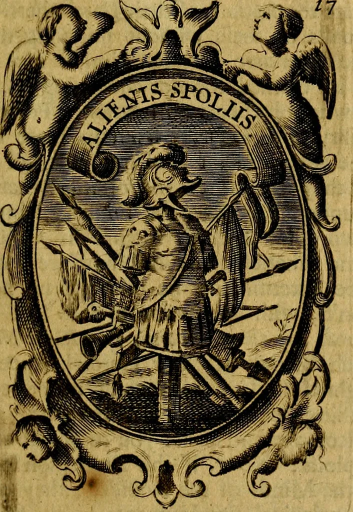 An illustration from The royal politician represented in one hundred emblems, 1700, leaf 144