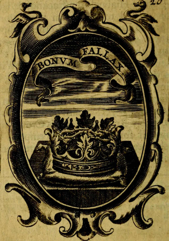 An illustration from The royal politician represented in one hundred emblems, 1700, leaf 167