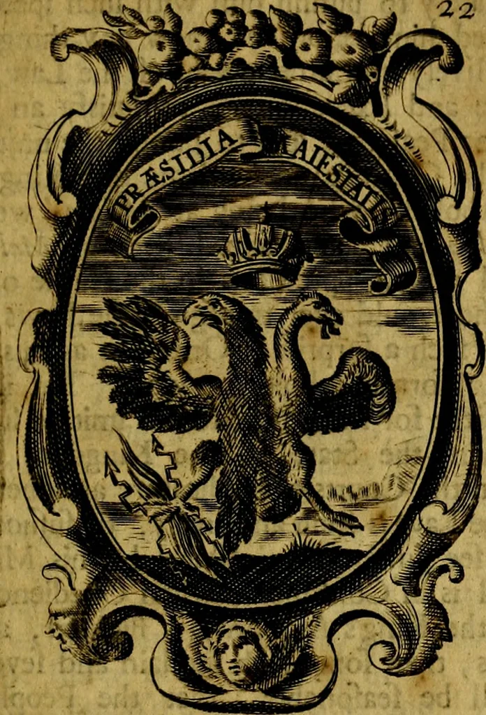 An illustration from The royal politician represented in one hundred emblems, 1700, leaf 186
