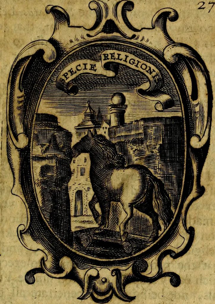 An illustration from The royal politician represented in one hundred emblems, 1700, leaf 220