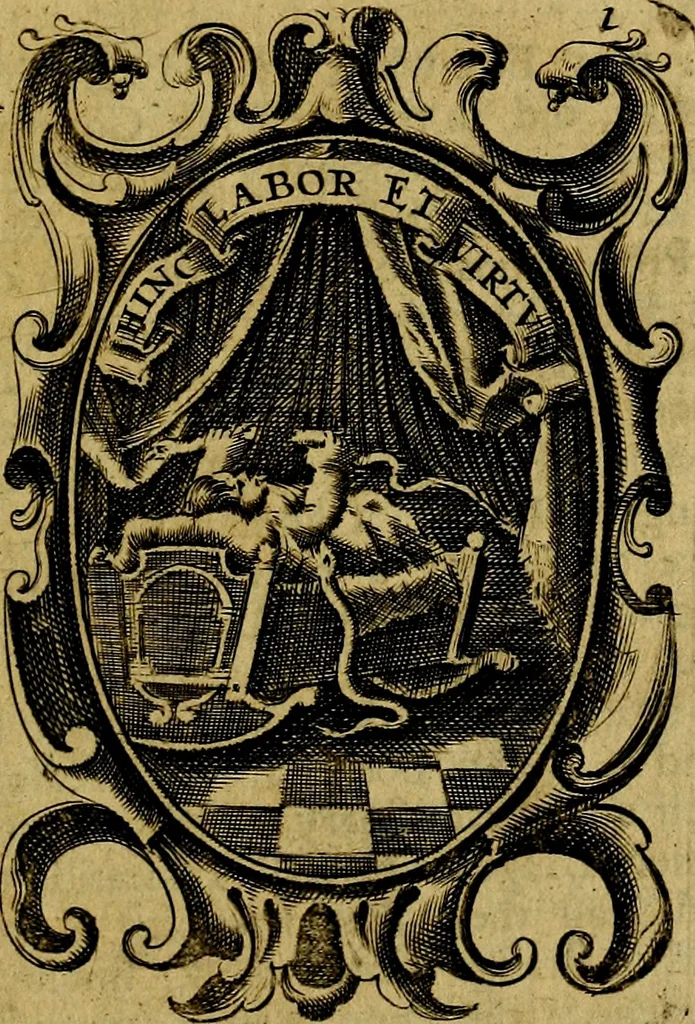 An illustration from The royal politician represented in one hundred emblems, 1700, leaf 26