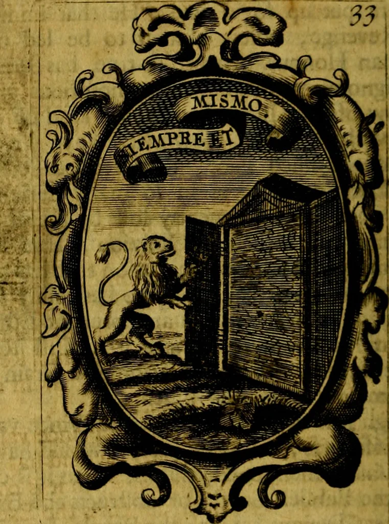 An illustration from The royal politician represented in one hundred emblems, 1700, leaf 265