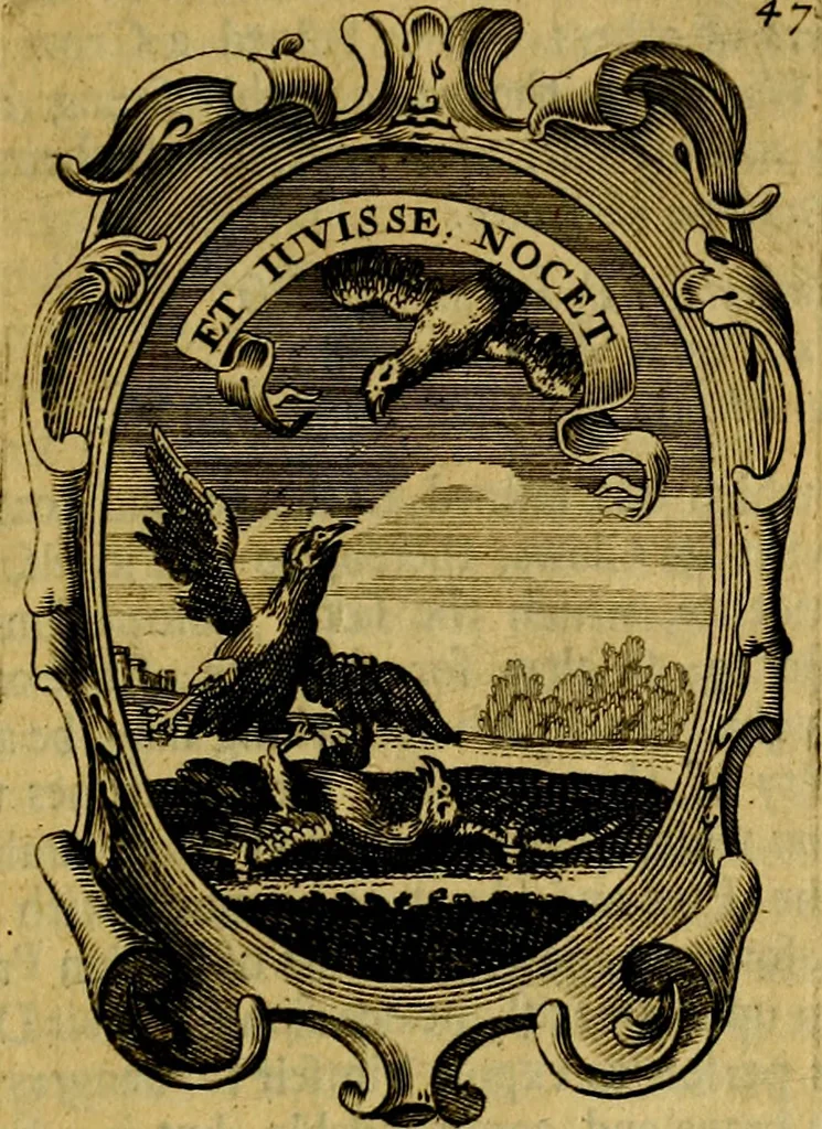An illustration from The royal politician represented in one hundred emblems, 1700, leaf 354