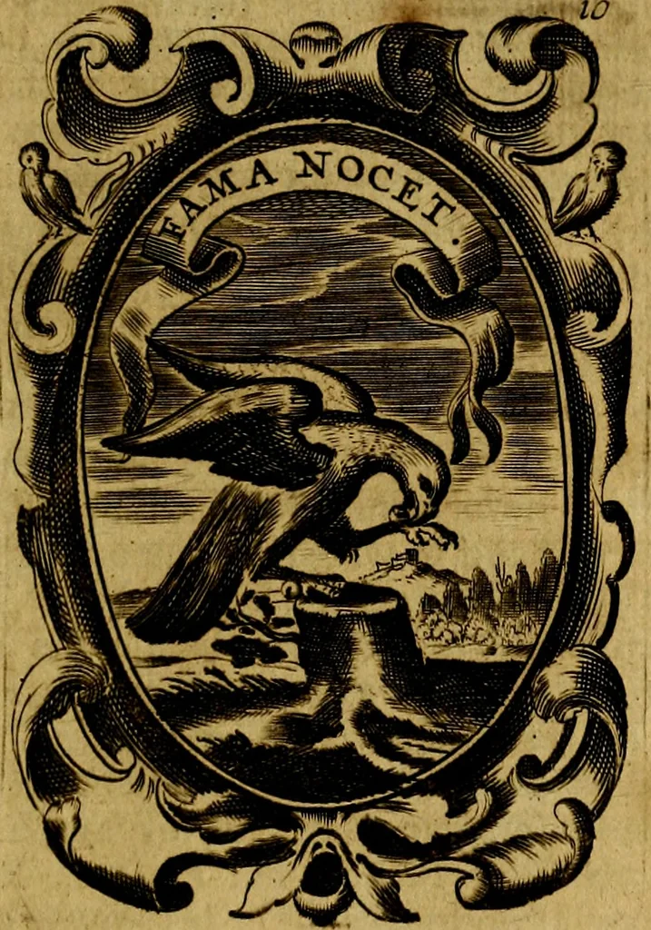 An illustration from The royal politician represented in one hundred emblems, 1700, leaf 98