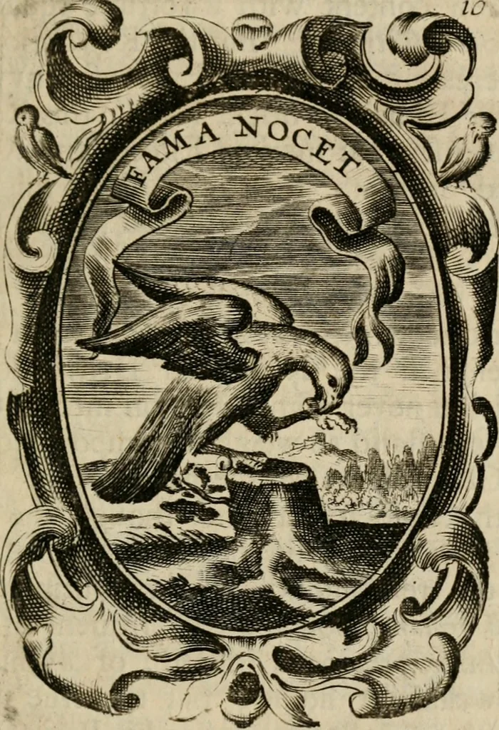 An illustration from The royal politician represented in one hundred emblems, 1700, leaf 100