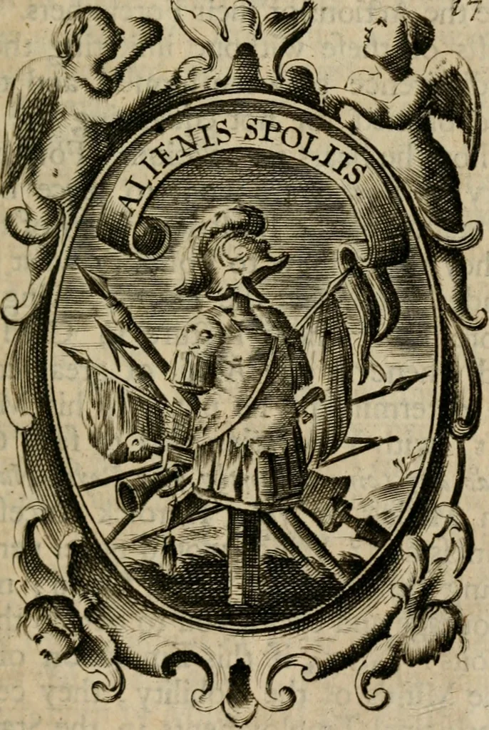 An illustration from The royal politician represented in one hundred emblems, 1700, leaf 146
