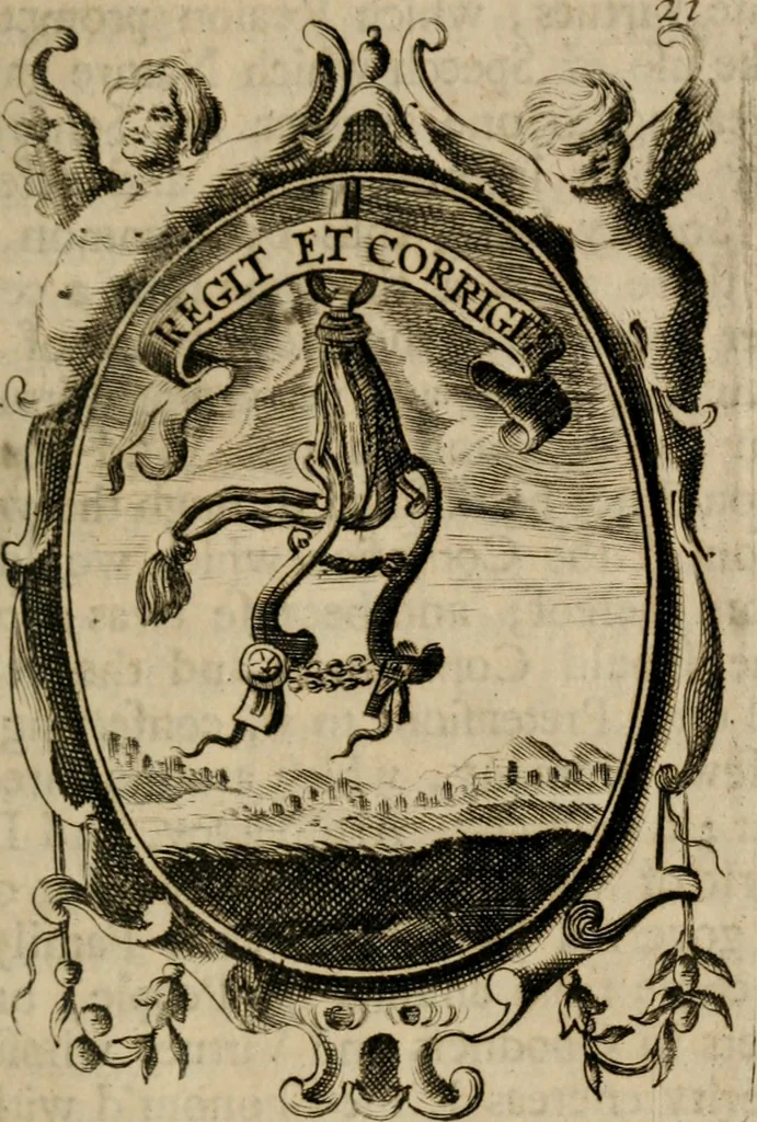 An illustration from The royal politician represented in one hundred emblems, 1700, leaf 176
