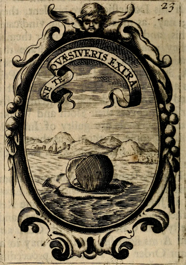 An illustration from The royal politician represented in one hundred emblems, 1700, leaf 261