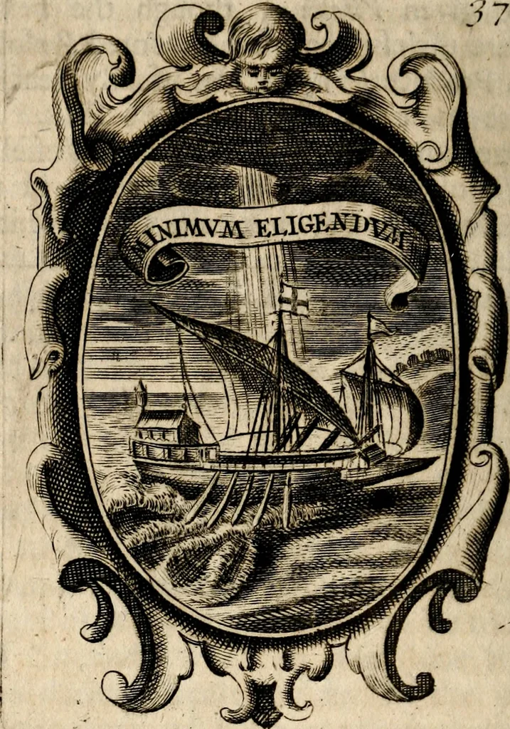 An illustration from The royal politician represented in one hundred emblems, 1700, leaf 293