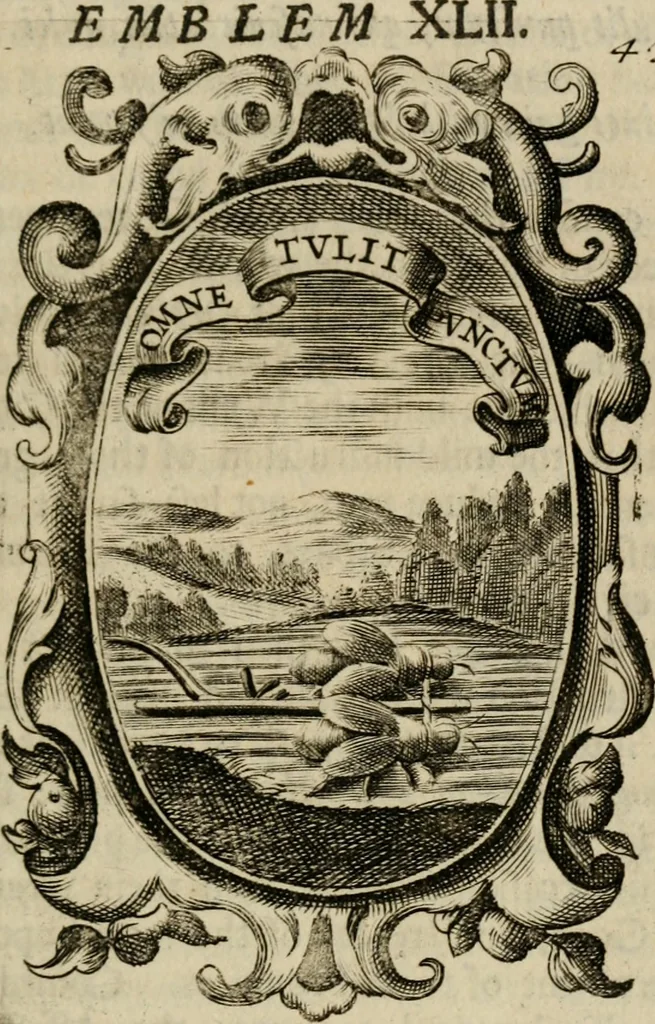 An illustration from The royal politician represented in one hundred emblems, 1700, leaf 326