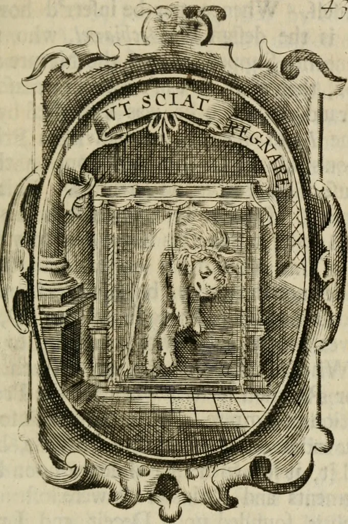 An illustration from The royal politician represented in one hundred emblems, 1700, leaf 330