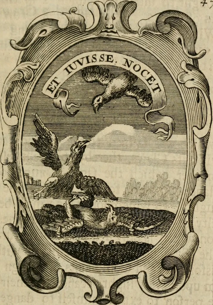 An illustration from The royal politician represented in one hundred emblems, 1700, leaf 356