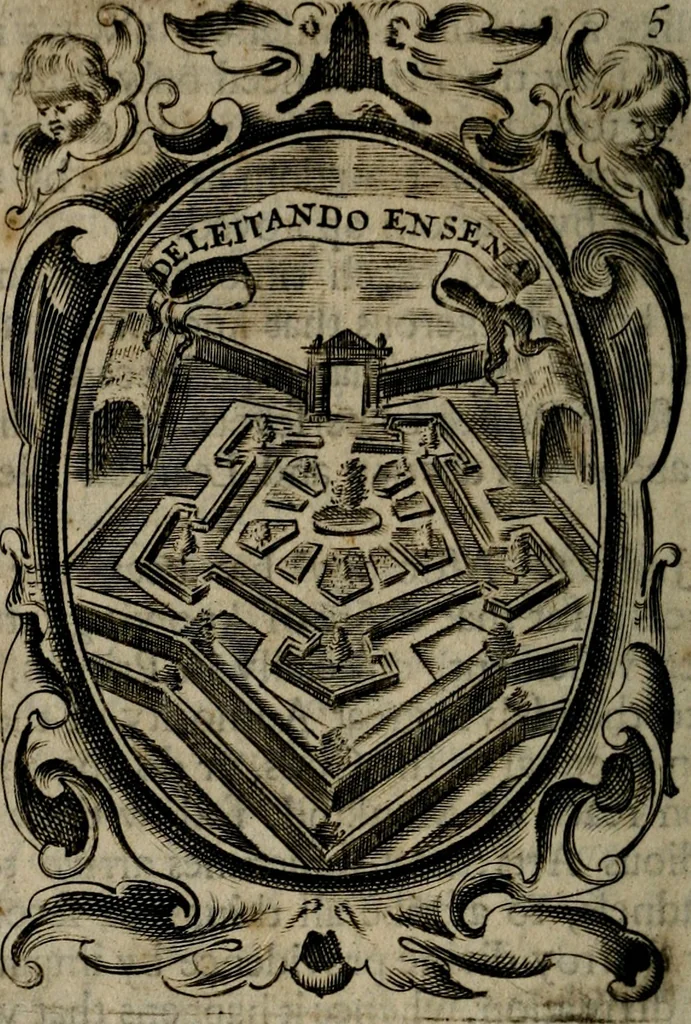 An illustration from The royal politician represented in one hundred emblems, 1700, leaf 61