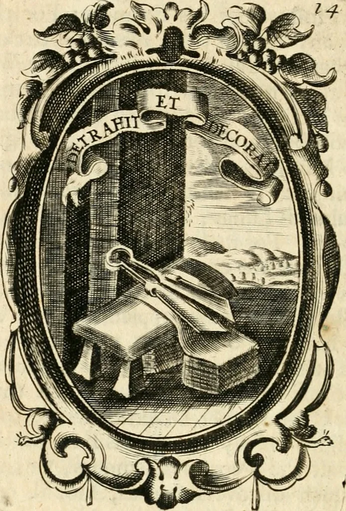 An illustration from The royal politician represented in one hundred emblems, 1700, leaf 129