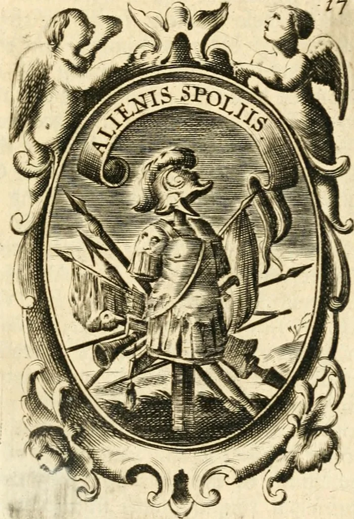 An illustration from The royal politician represented in one hundred emblems, 1700, leaf 146