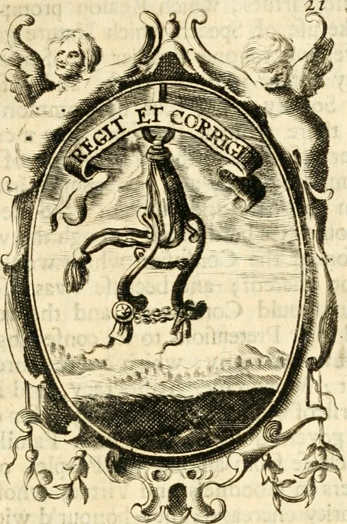 An illustration from The royal politician represented in one hundred emblems, 1700, leaf 176