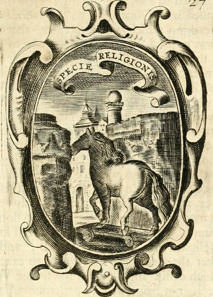An illustration from The royal politician represented in one hundred emblems, 1700, leaf 222