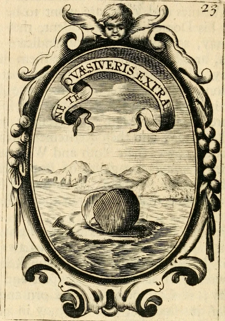An illustration from The royal politician represented in one hundred emblems, 1700, leaf 261