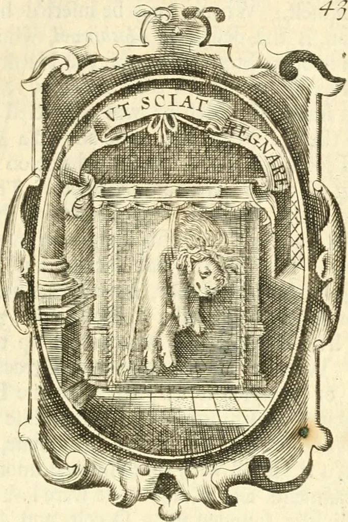 An illustration from The royal politician represented in one hundred emblems, 1700, leaf 330