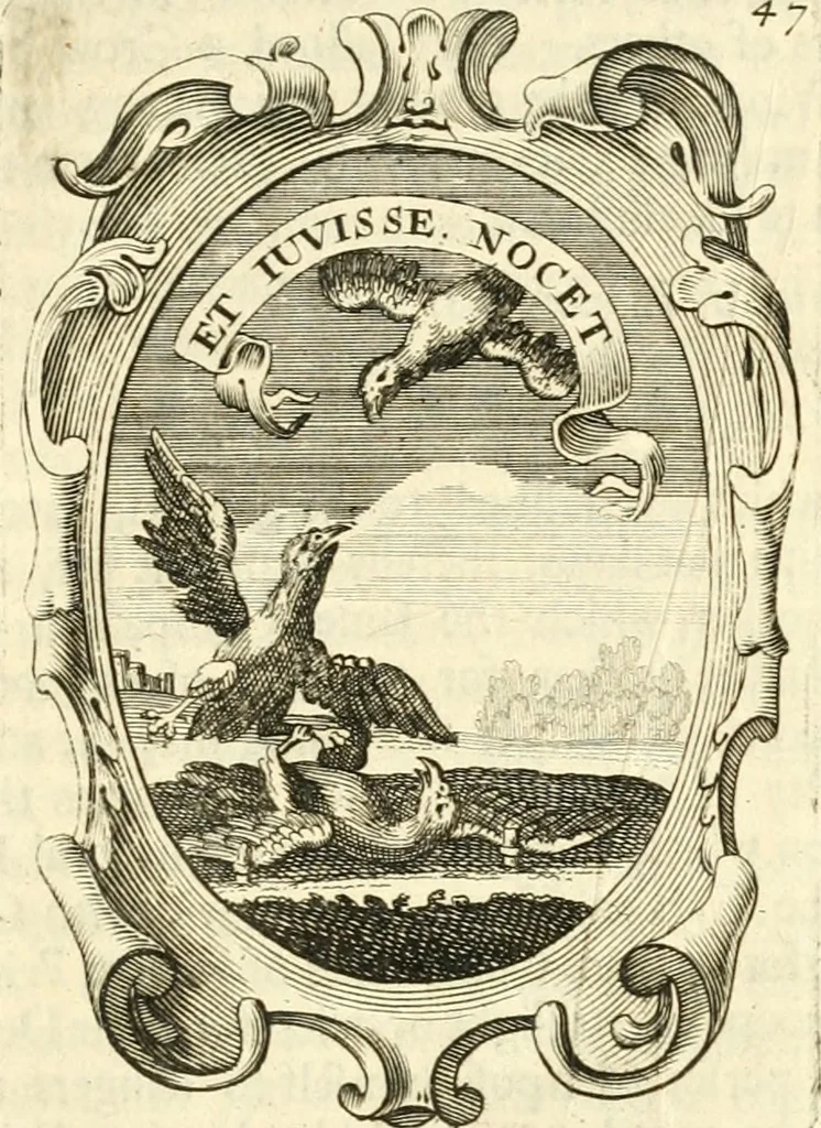 An illustration from The royal politician represented in one hundred emblems, 1700, leaf 356