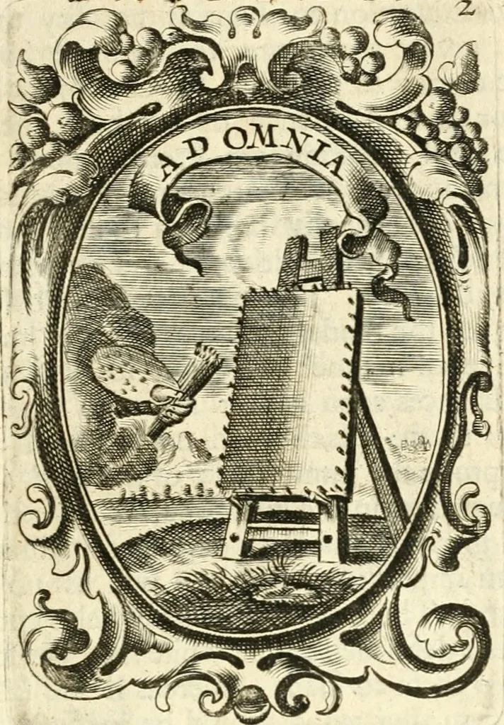 An illustration from The royal politician represented in one hundred emblems, 1700, leaf 36