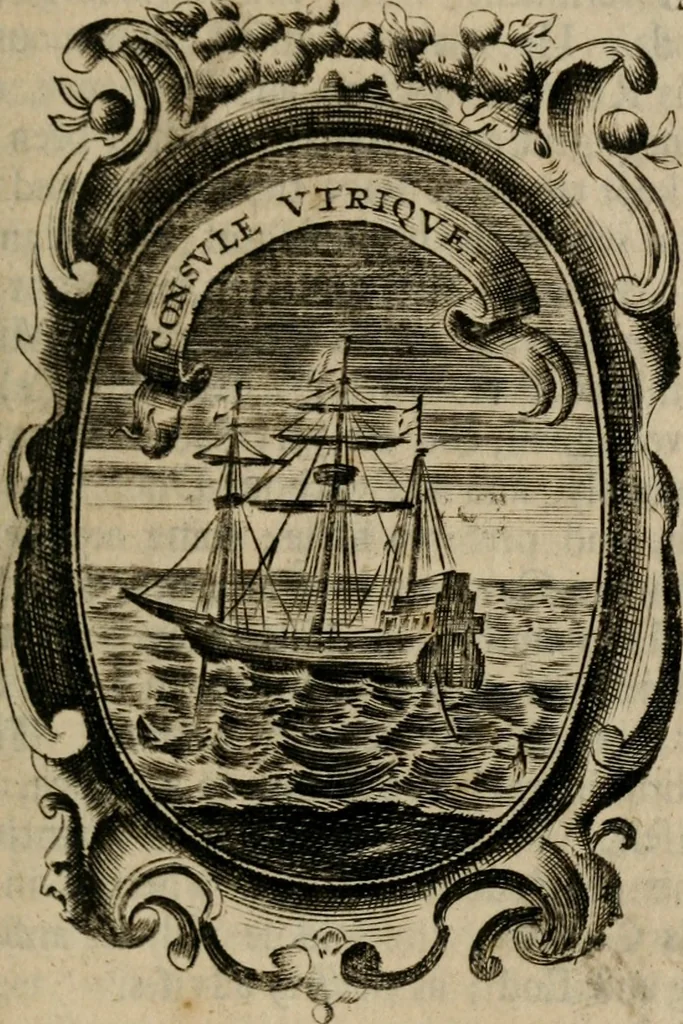An illustration from The royal politician represented in one hundred emblems, 1700, leaf 118