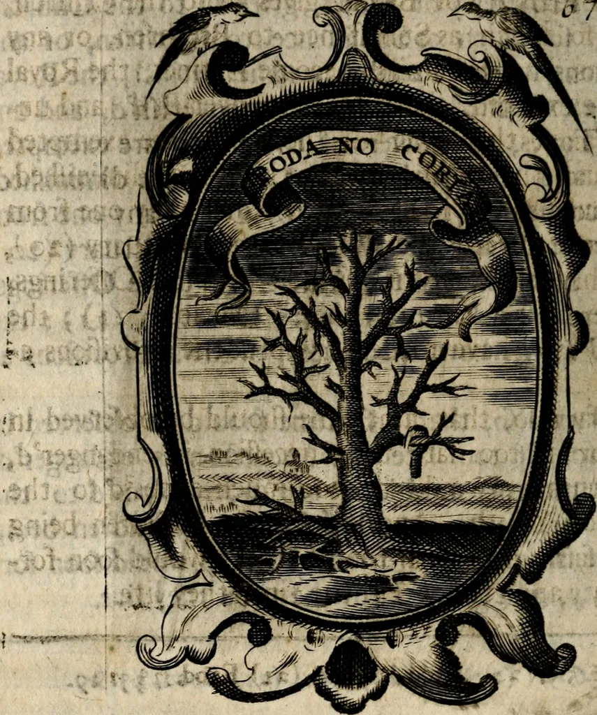 An illustration from The royal politician represented in one hundred emblems, 1700, leaf 143