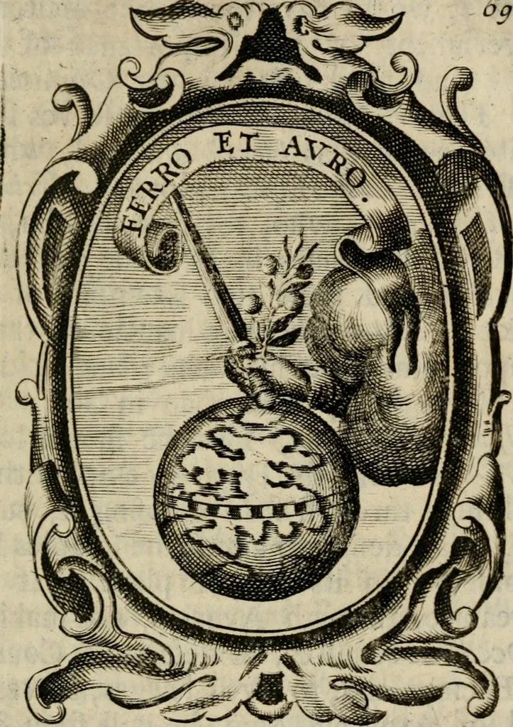 An illustration from The royal politician represented in one hundred emblems, 1700, leaf 158