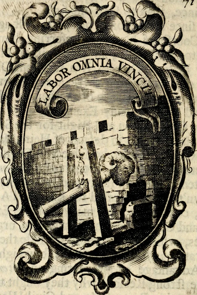 An illustration from The royal politician represented in one hundred emblems, 1700, leaf 177