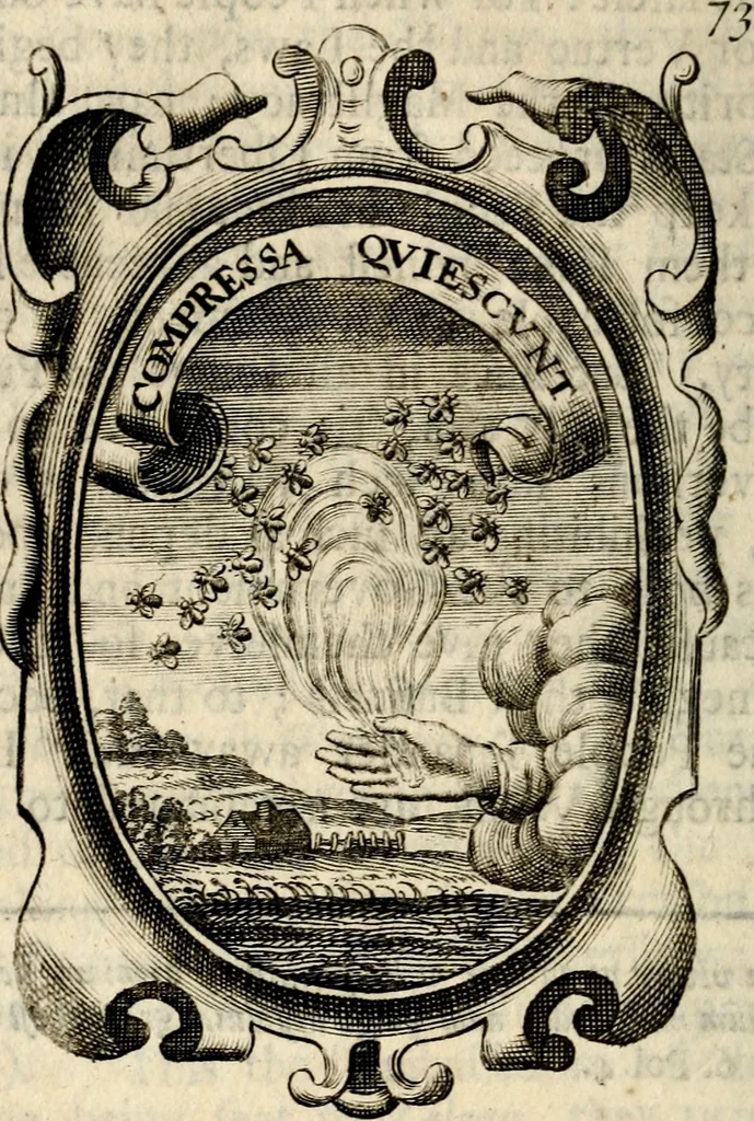An illustration from The royal politician represented in one hundred emblems, 1700, leaf 189
