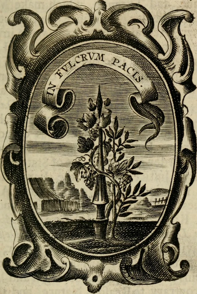 An illustration from The royal politician represented in one hundred emblems, 1700, leaf 200