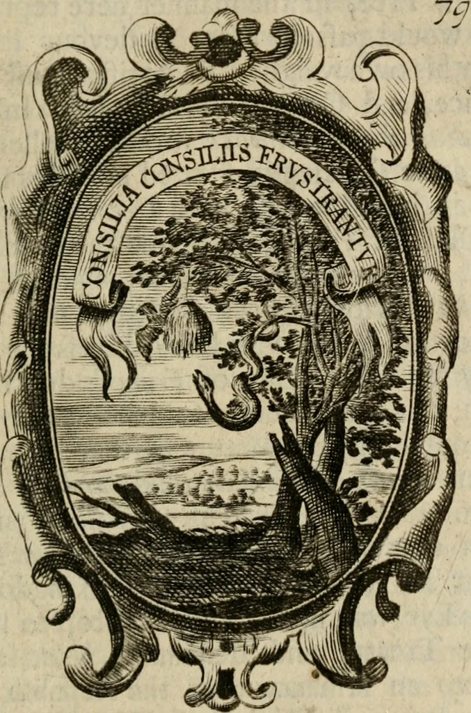 An illustration from The royal politician represented in one hundred emblems, 1700, leaf 226