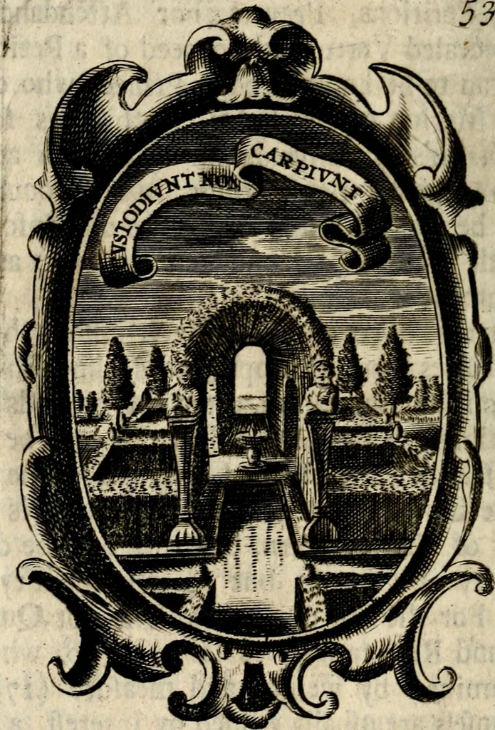 An illustration from The royal politician represented in one hundred emblems, 1700, leaf 29