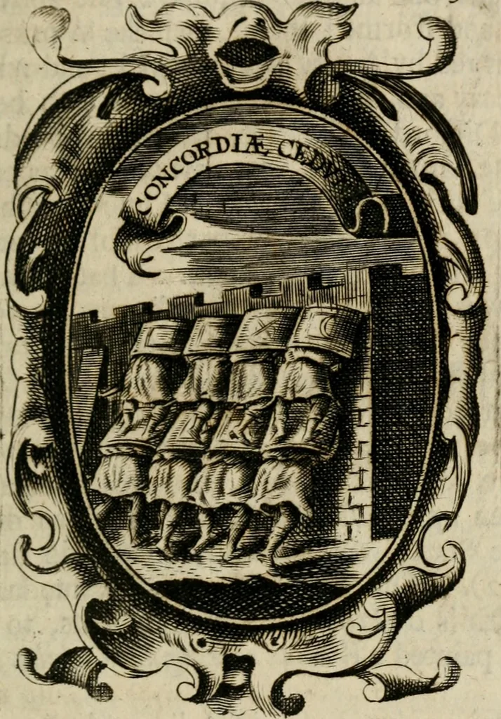 An illustration from The royal politician represented in one hundred emblems, 1700, leaf 294