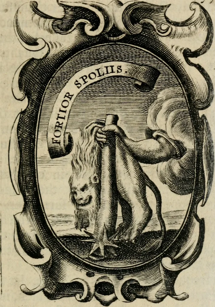 An illustration from The royal politician represented in one hundred emblems, 1700, leaf 350