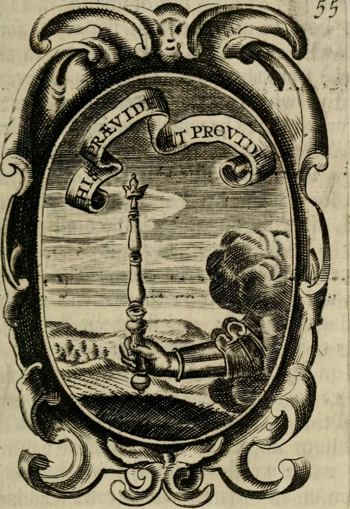 An illustration from The royal politician represented in one hundred emblems, 1700, leaf 40