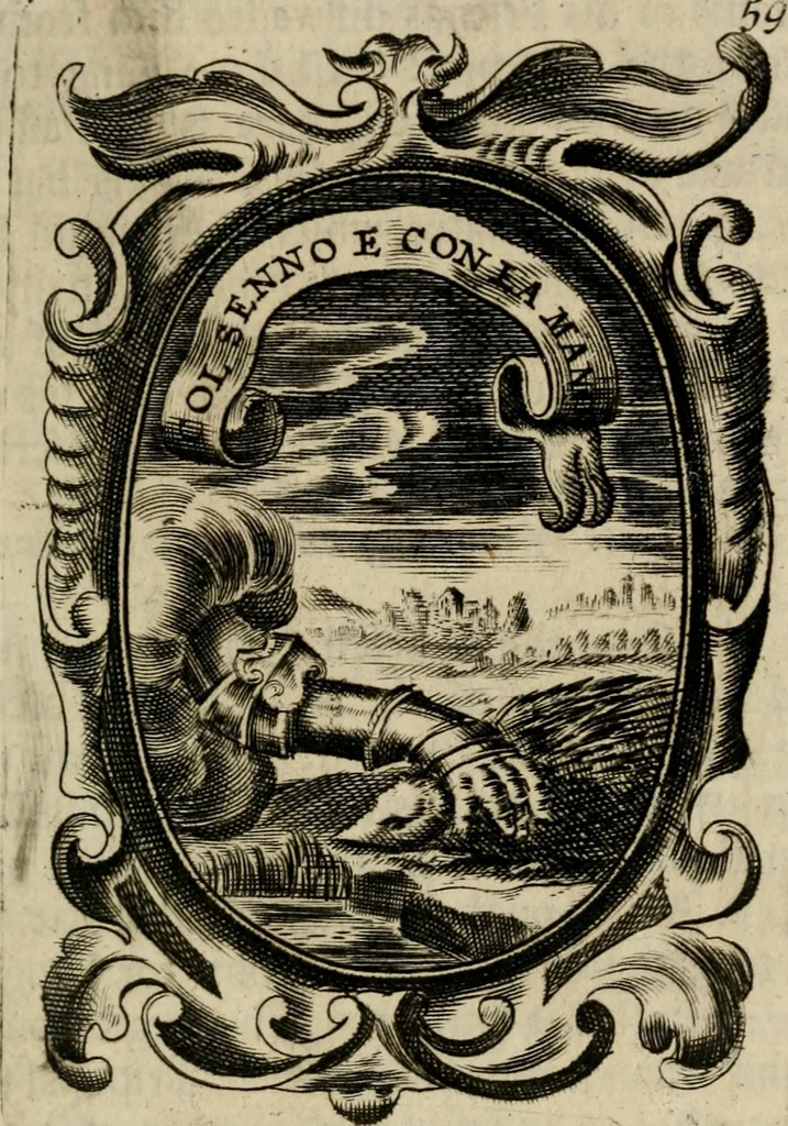 An illustration from The royal politician represented in one hundred emblems, 1700, leaf 76