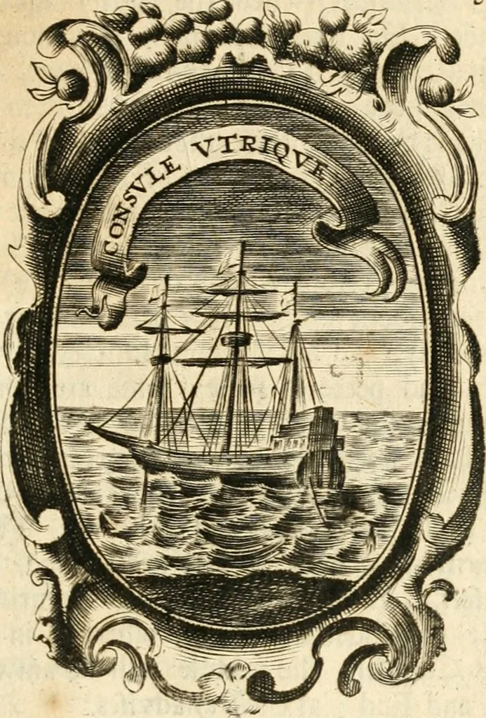 An illustration from The royal politician represented in one hundred emblems, 1700, leaf 114