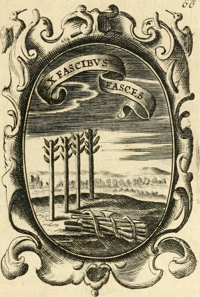 An illustration from The royal politician represented in one hundred emblems, 1700, leaf 128