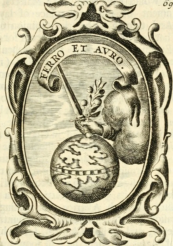 An illustration from The royal politician represented in one hundred emblems, 1700, leaf 154