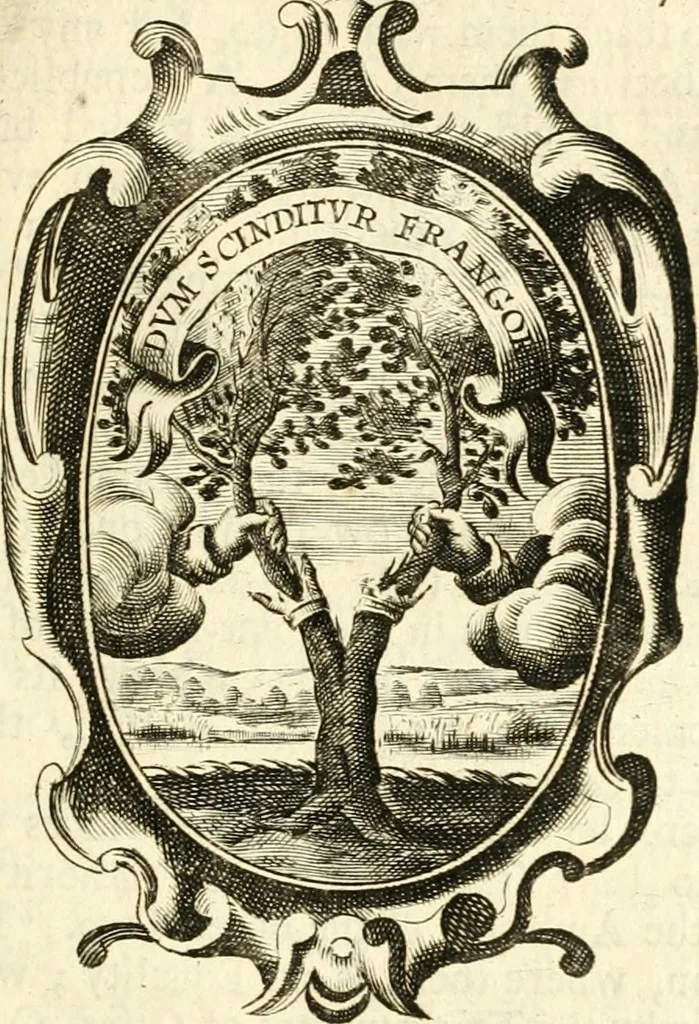 An illustration from The royal politician represented in one hundred emblems, 1700, leaf 168