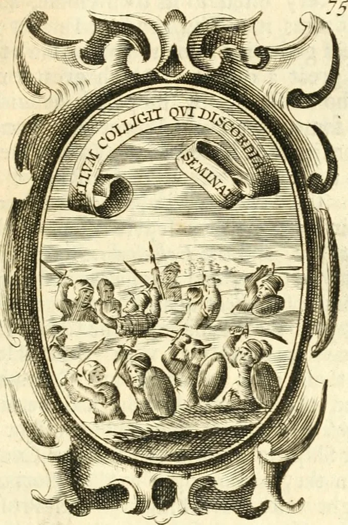 An illustration from The royal politician represented in one hundred emblems, 1700, leaf 202