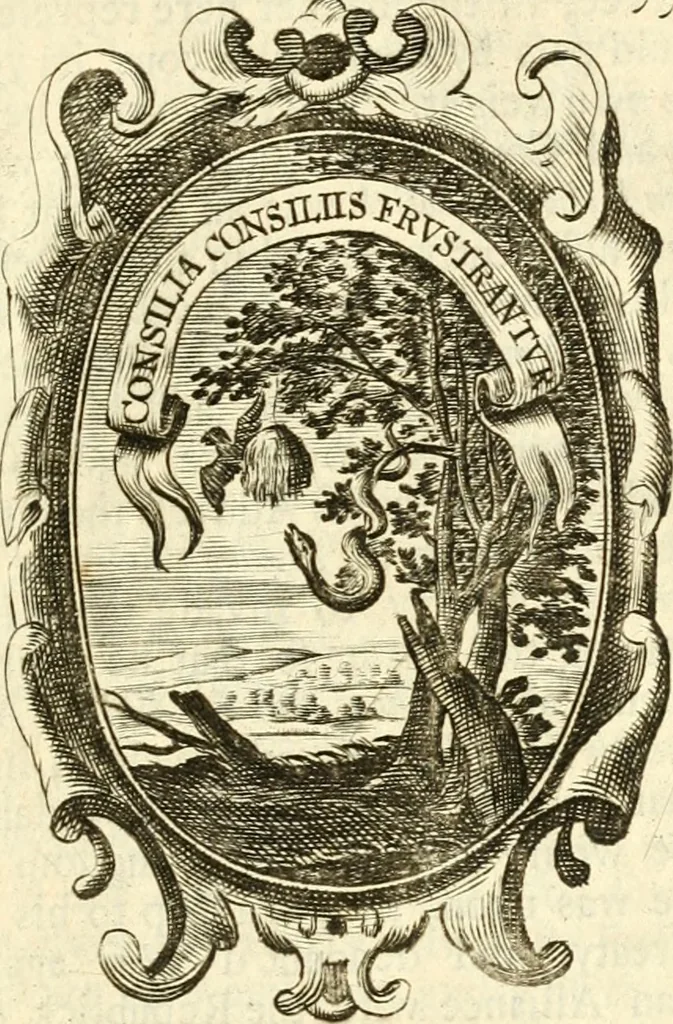 An illustration from The royal politician represented in one hundred emblems, 1700, leaf 222