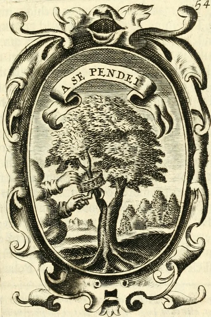 An illustration from The royal politician represented in one hundred emblems, 1700, leaf 30