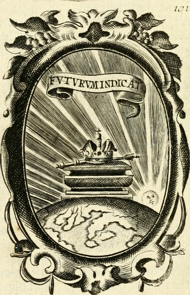 An illustration from The royal politician represented in one hundred emblems, 1700, leaf 377