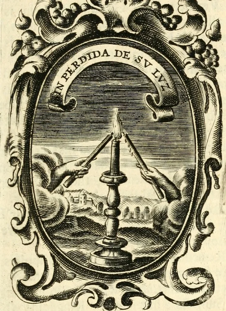 An illustration from The royal politician represented in one hundred emblems, 1700, leaf 64